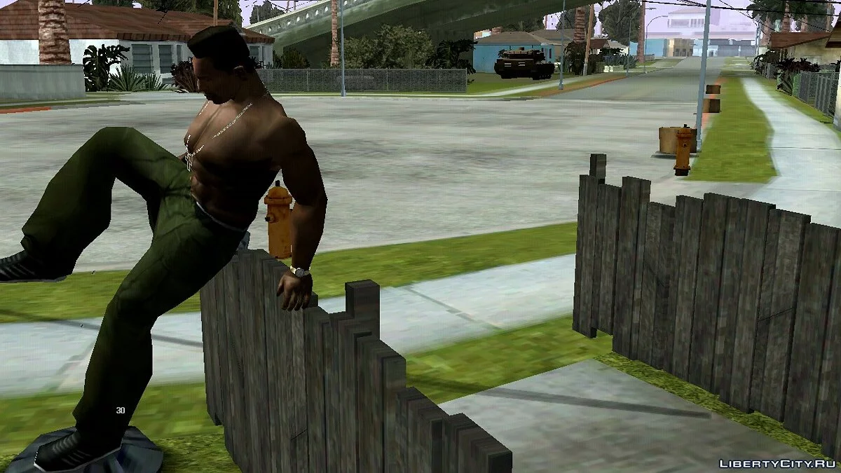 Kamera saat melompati pagar, gaya GTA 4 / GTA San Andreas (iOS, Android)