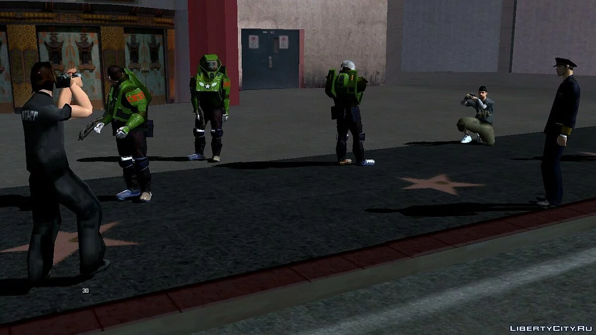 حراس الفضاء والزومبي في زقاق النجوم / GTA سان أندرياس (iOS، أندرويد)