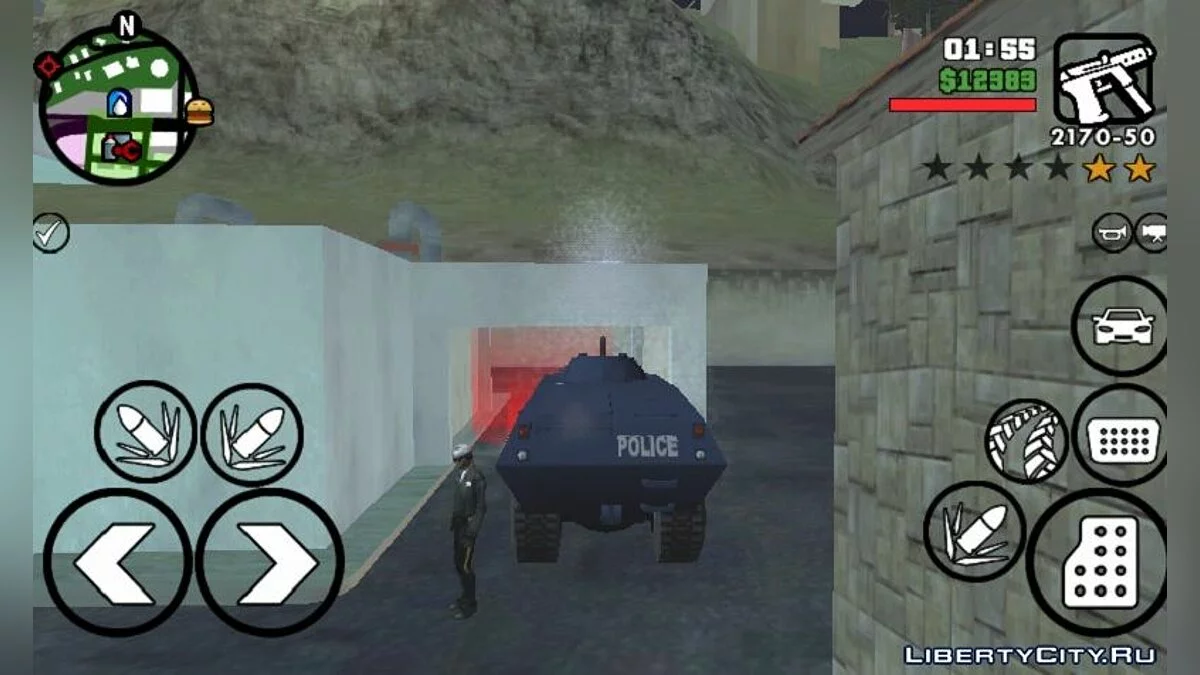 إصلاح وسائل النقل الشرطية / GTA سان أندرياس (iOS، أندرويد)