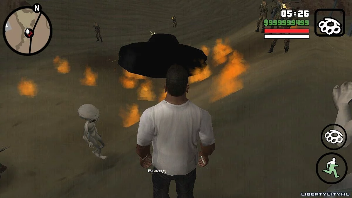 هجوم الكائنات الفضائية / GTA سان أندرياس (iOS، أندرويد)