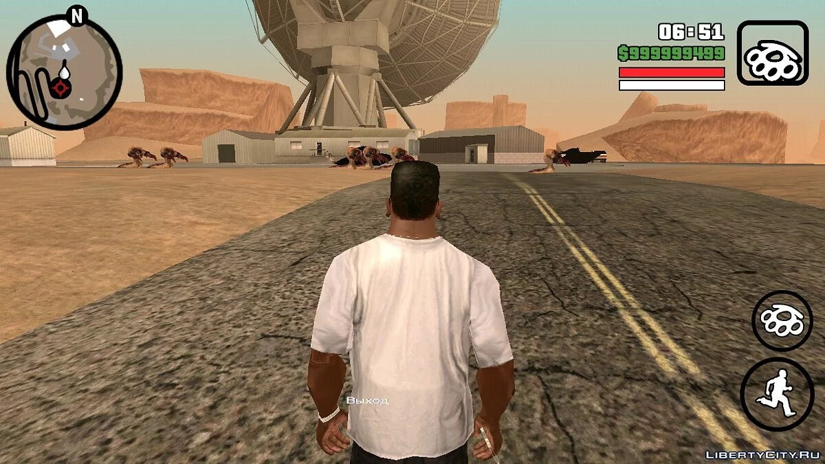 هجوم الكائنات الفضائية / GTA سان أندرياس (iOS، أندرويد)