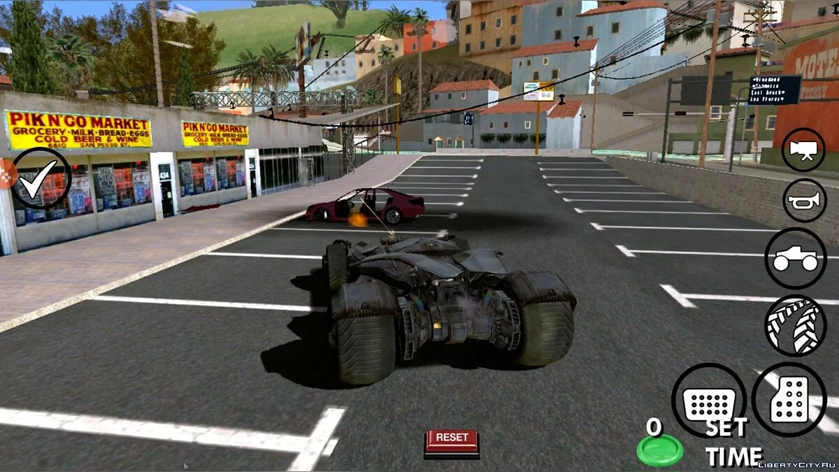 带有工作武器的蝙蝠车(仅DFF) / GTA San Andreas (iOS, Android)
