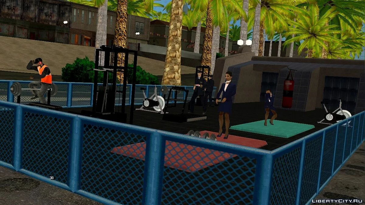 Academia de Praia Estilo GTA 5 / GTA San Andreas (iOS, Android)