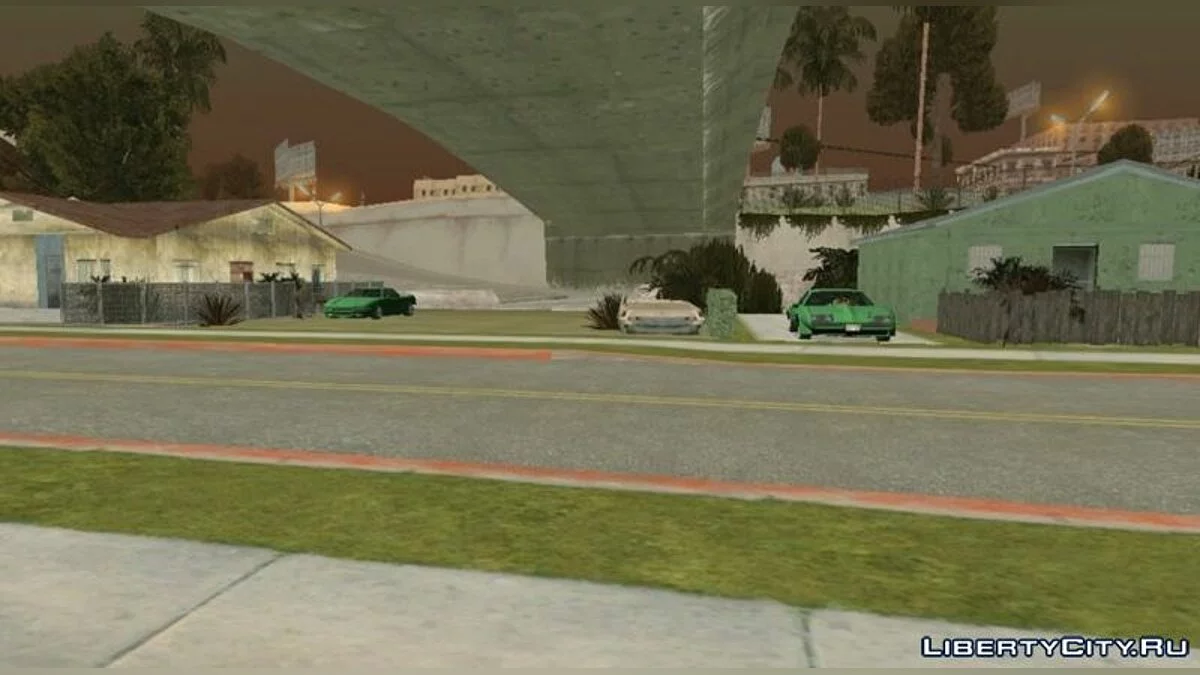 Припарковані автомобілі на Grove Street / GTA San Andreas (iOS, Android)