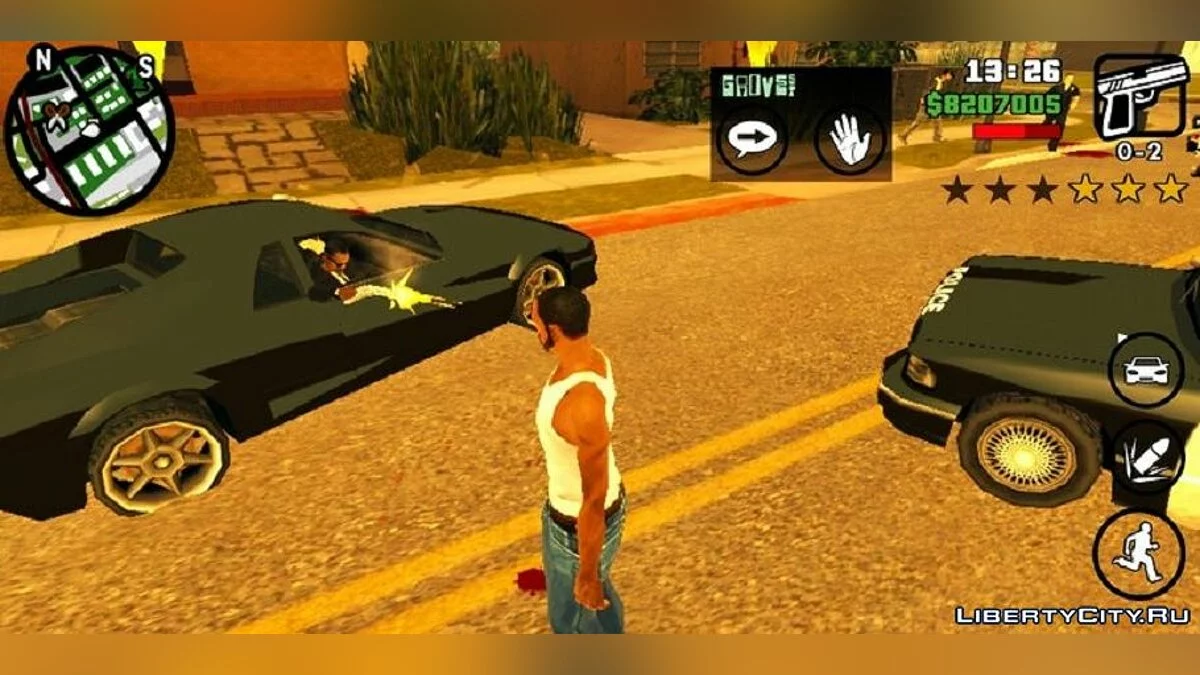عملاء خاصون عند ثلاث نجوم / GTA سان أندرياس (iOS، أندرويد)