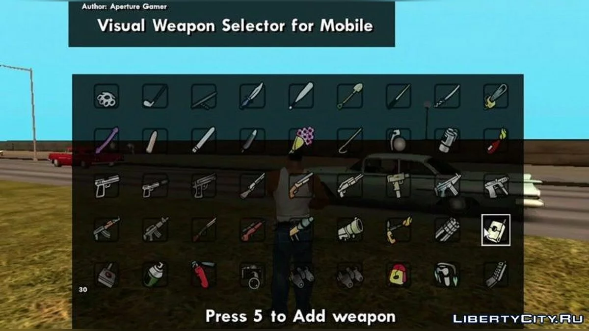 Gerador visual de armas / GTA San Andreas (iOS, Android)