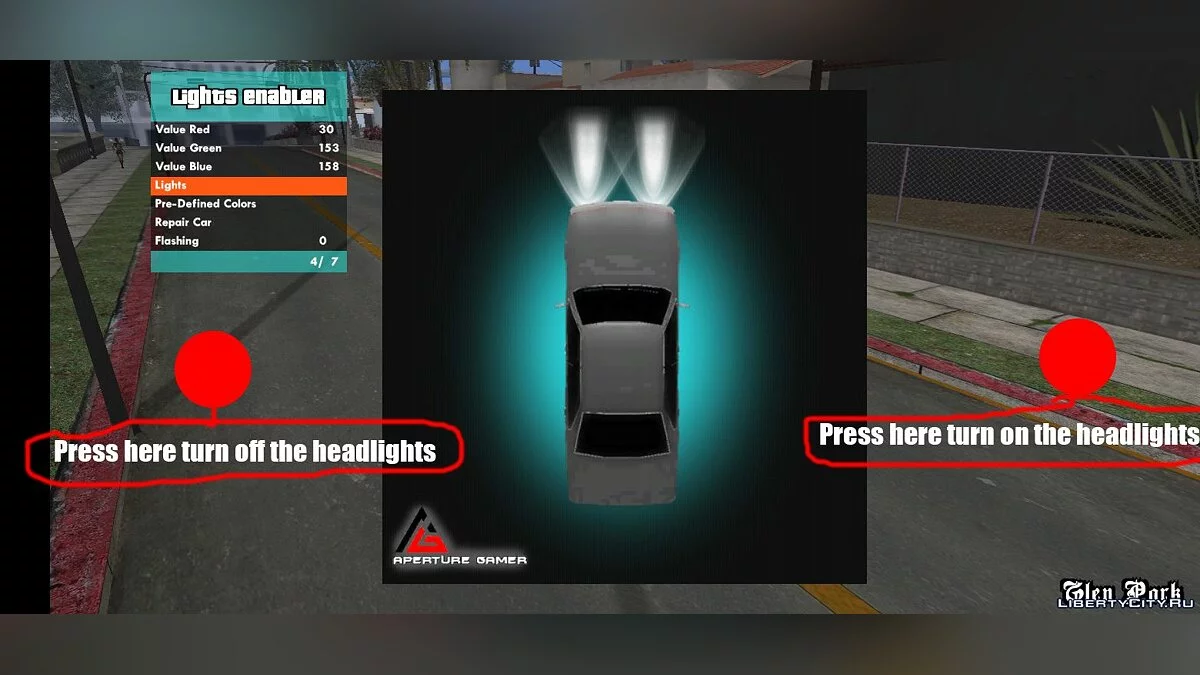 Instalação e configuração de neon / GTA San Andreas (iOS, Android)