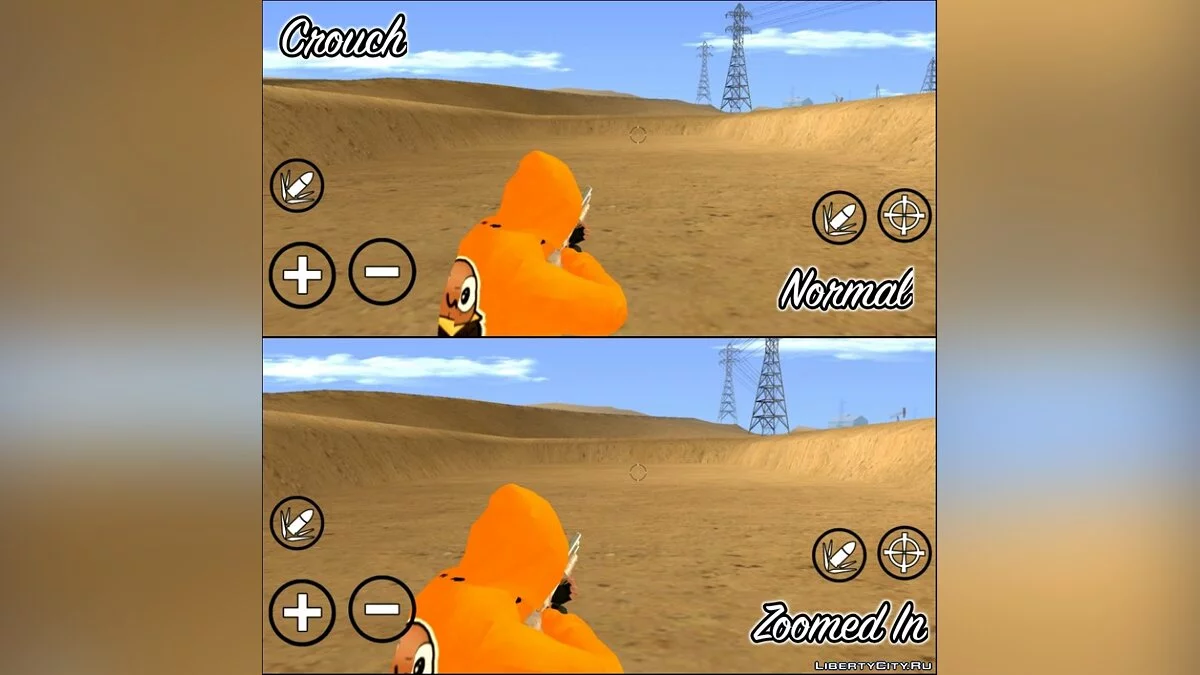 Приціл у стилі GTA 5 / GTA San Andreas (iOS, Android)