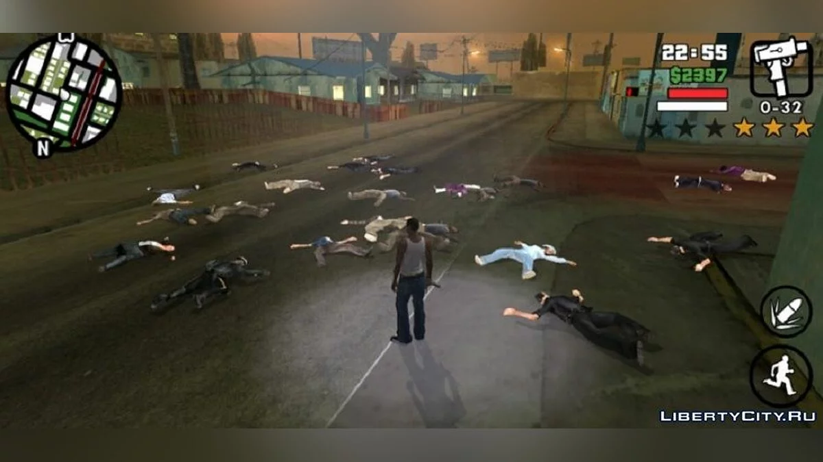 Dead bodies do not disappear / GTA San Andreas (iOS, Android)