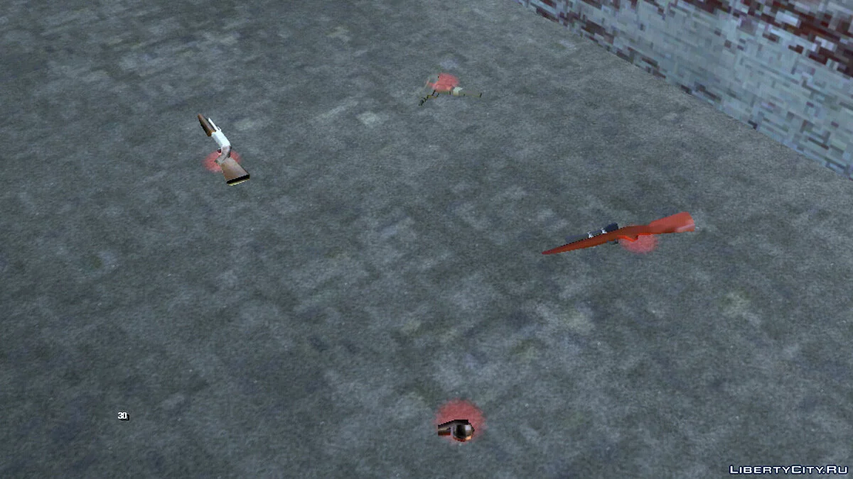 Weapons on the Ground (Like in GTA 5) / GTA San Andreas (iOS, Android)