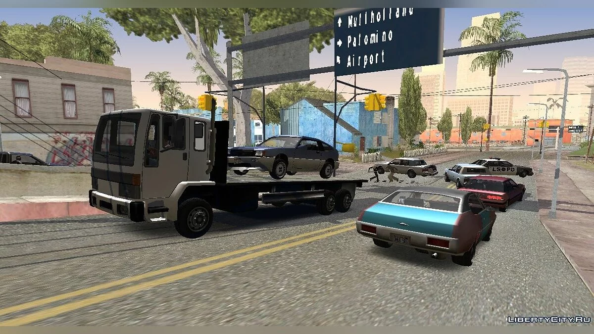 Attach a car to a car carrier / GTA San Andreas (iOS, Android)