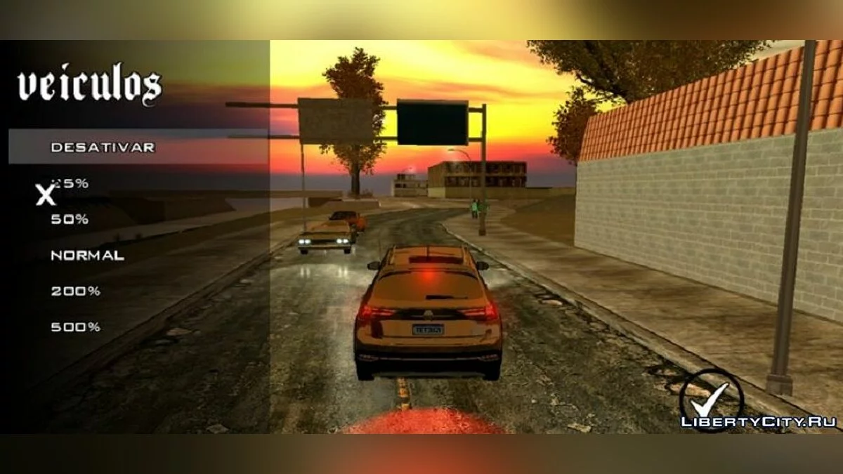 Traffic configuration option / GTA San Andreas (iOS, Android)