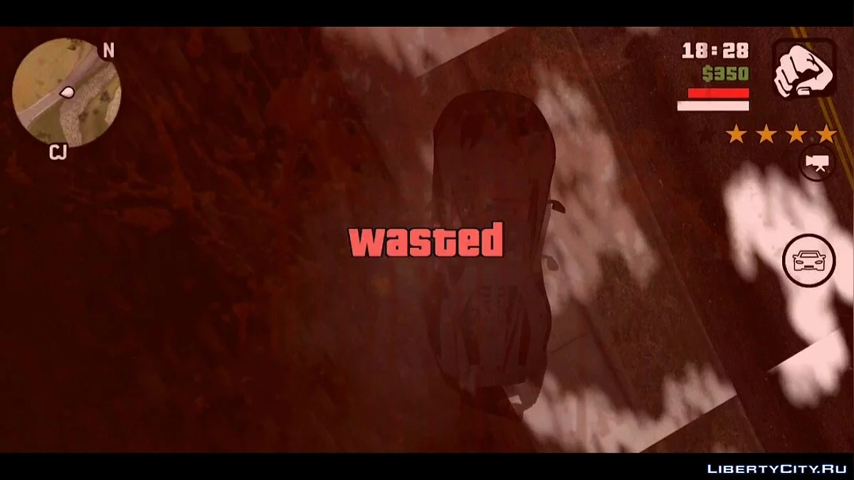 Arrest and death as in Definitive Edition / GTA San Andreas (iOS, Android)