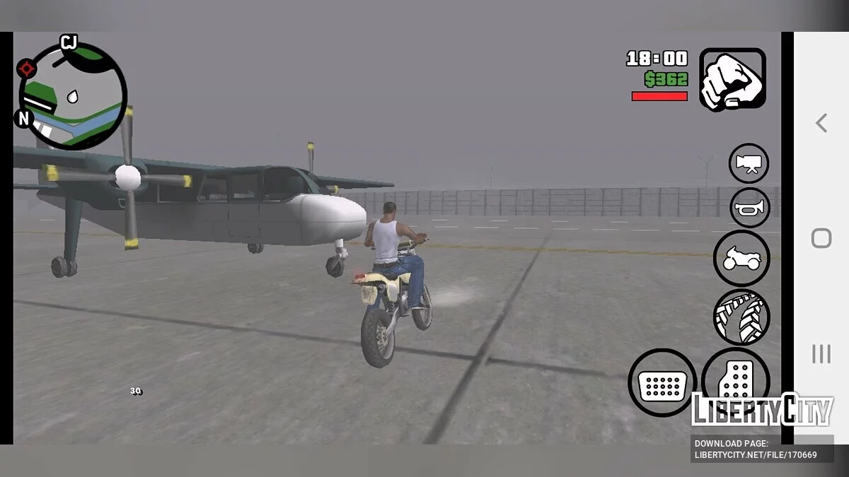 Більше літаків в аеропортах / GTA San Andreas (iOS, Android)