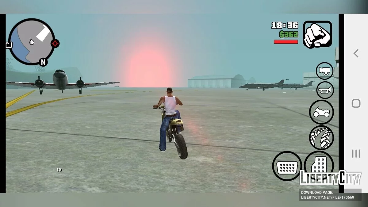 Більше літаків в аеропортах / GTA San Andreas (iOS, Android)
