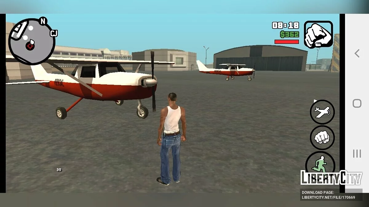 Більше літаків в аеропортах / GTA San Andreas (iOS, Android)