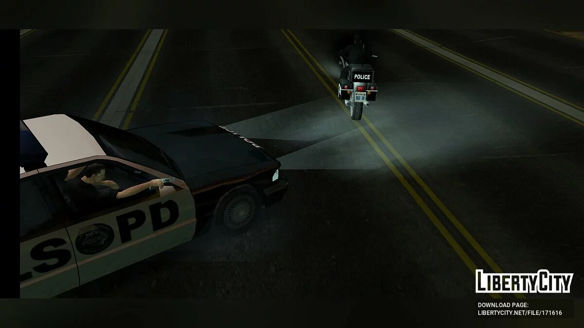 Polizei schießt aus dem Auto / GTA San Andreas (iOS, Android)
