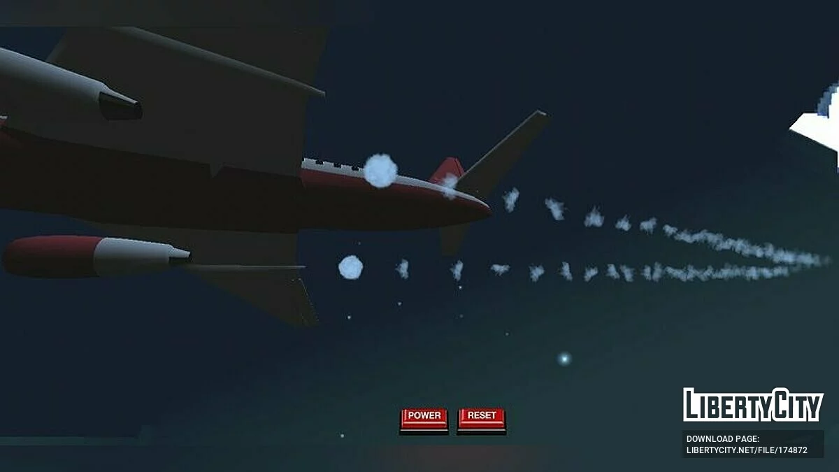 Traînée de condensation derrière l'avion / GTA San Andreas (iOS, Android)