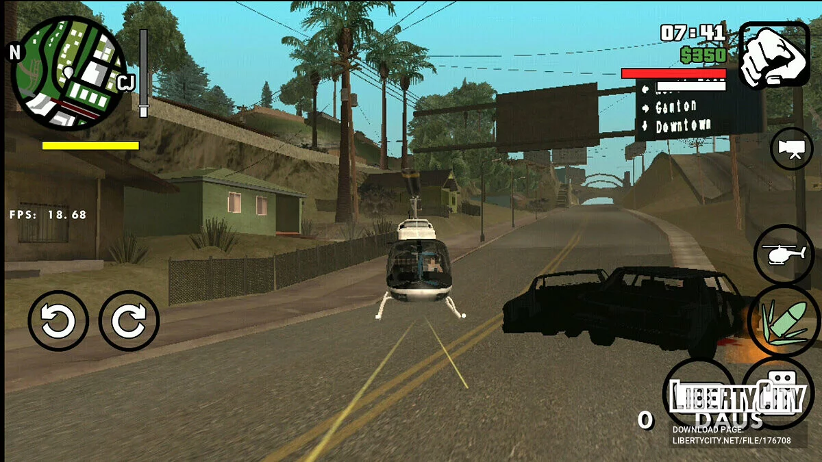 Kemampuan Menembak Api dari Helikopter / GTA San Andreas (iOS, Android)