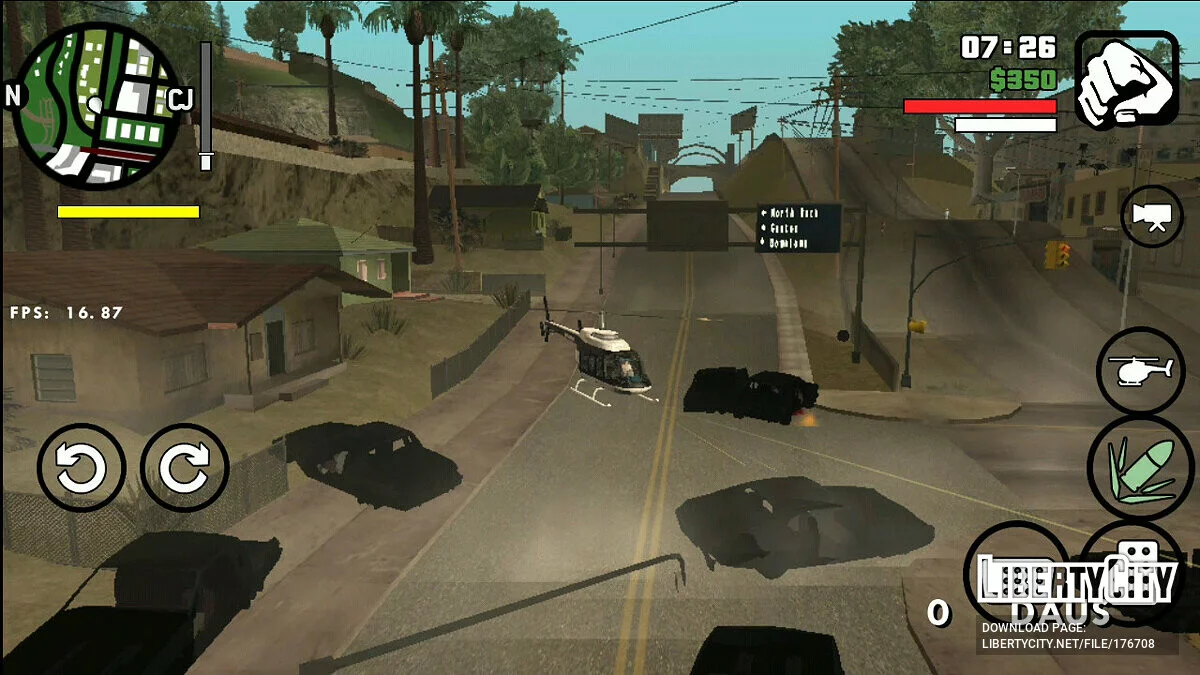 Kemampuan Menembak Api dari Helikopter / GTA San Andreas (iOS, Android)