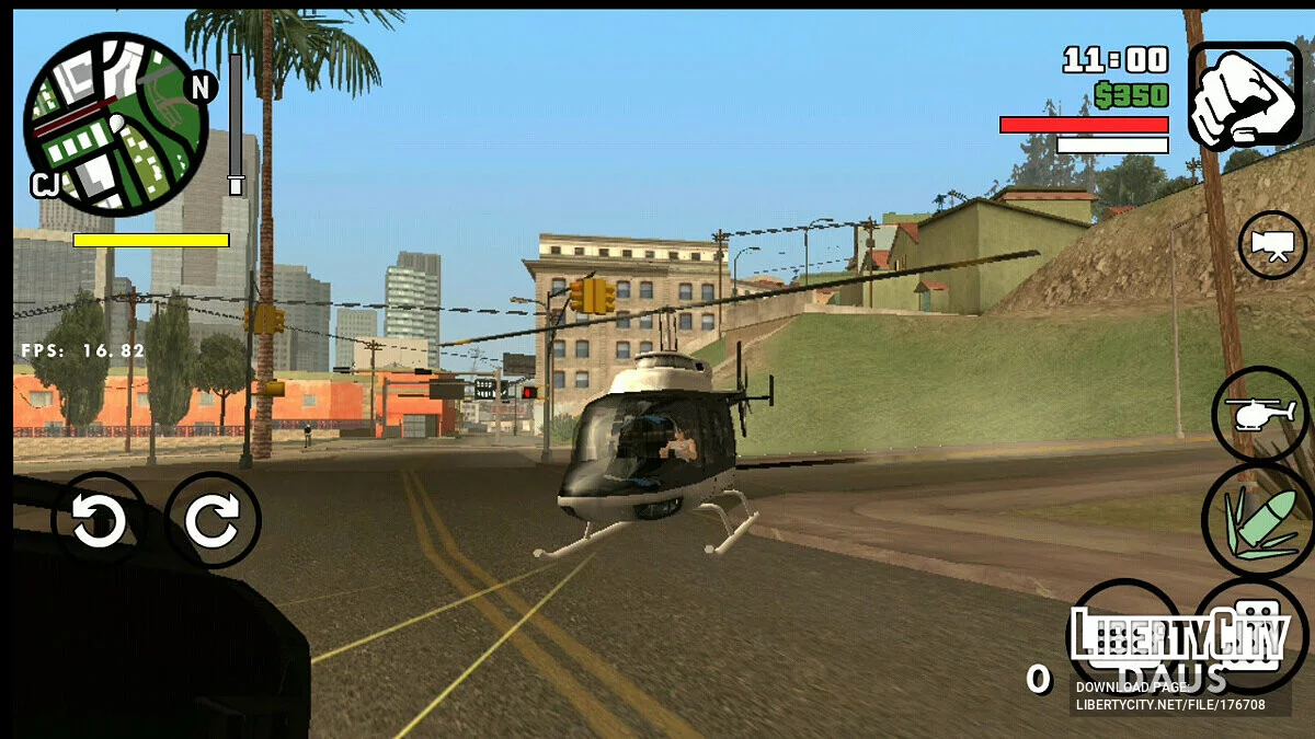 Kemampuan Menembak Api dari Helikopter / GTA San Andreas (iOS, Android)