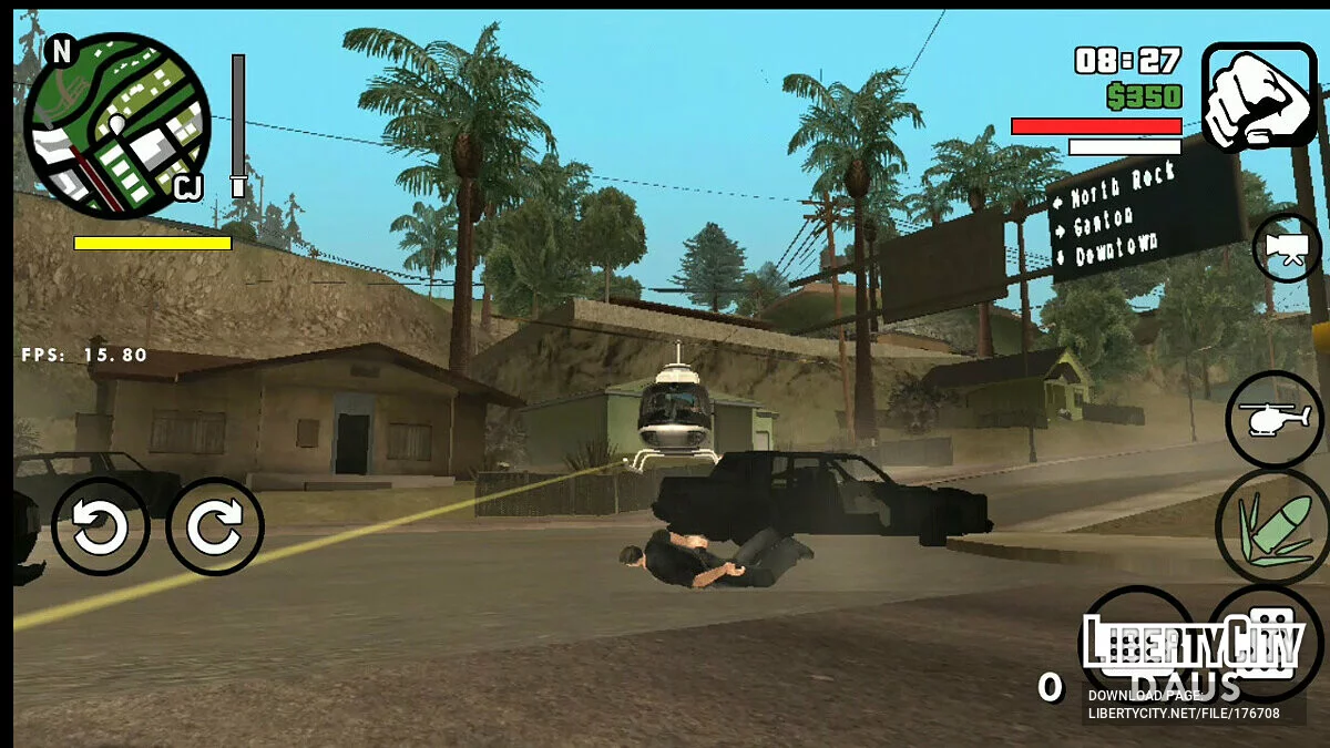Kemampuan Menembak Api dari Helikopter / GTA San Andreas (iOS, Android)