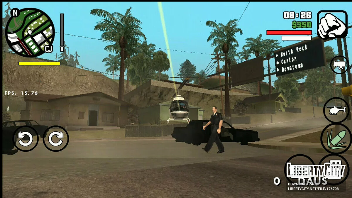 Kemampuan Menembak Api dari Helikopter / GTA San Andreas (iOS, Android)