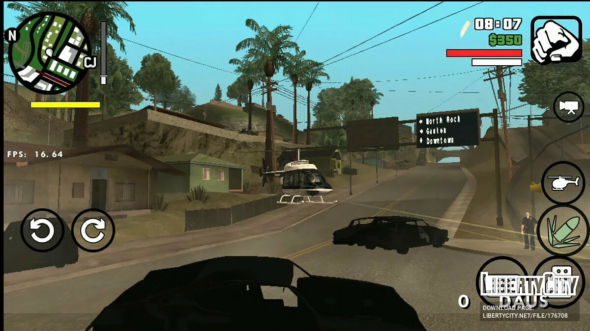 Kemampuan Menembak Api dari Helikopter / GTA San Andreas (iOS, Android)