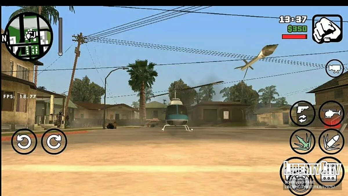 قاذفة صواريخ لطائرة هليكوبتر / GTA سان أندرياس (iOS، أندرويد)