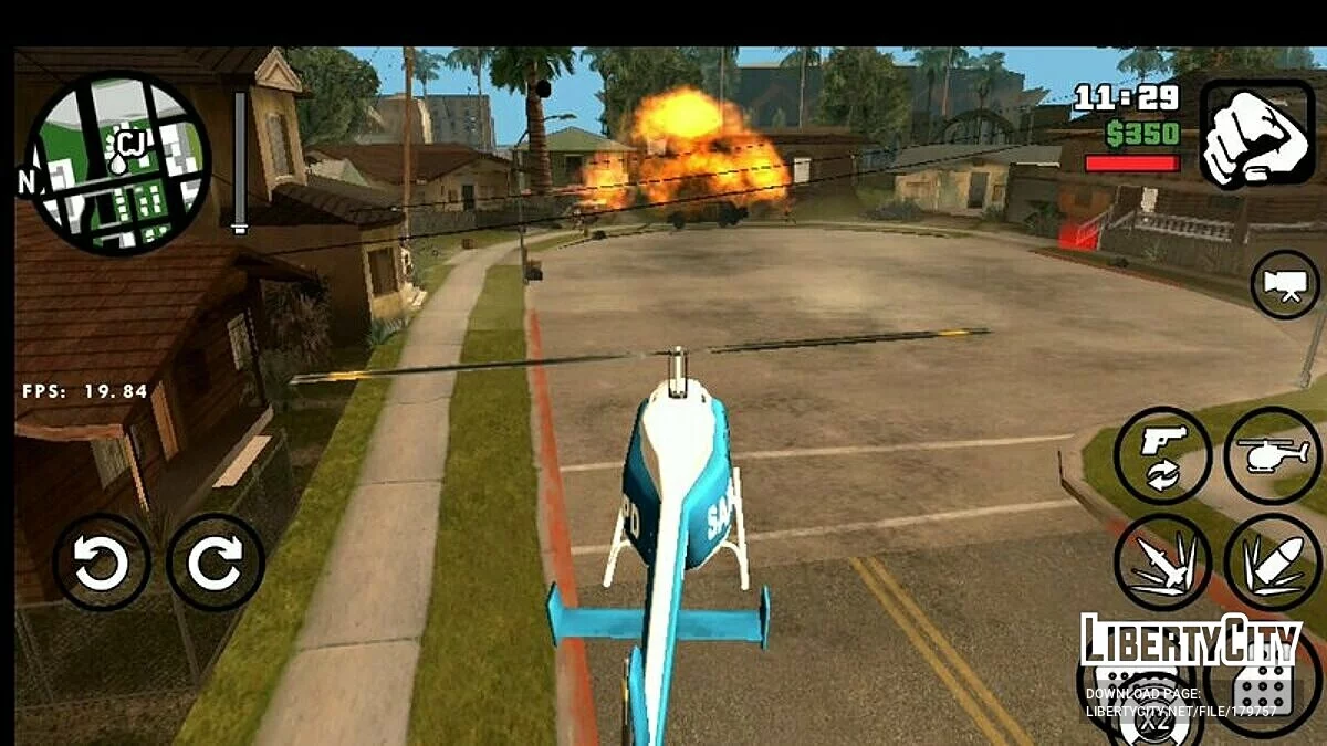 قاذفة صواريخ لطائرة هليكوبتر / GTA سان أندرياس (iOS، أندرويد)