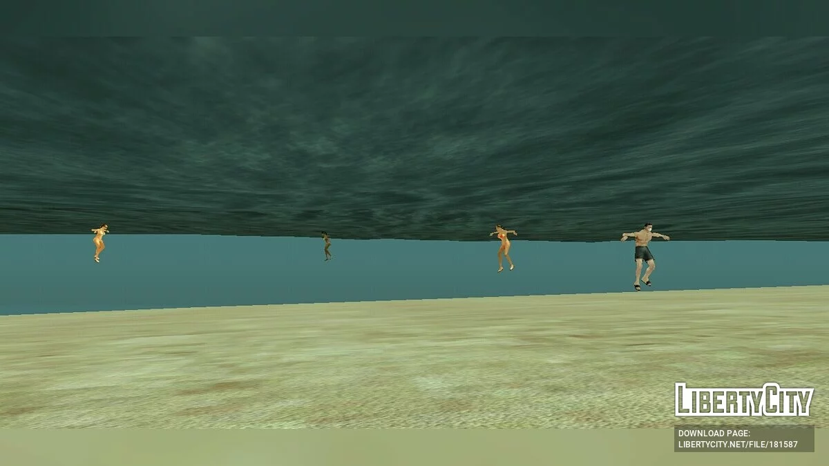 People on the beach / GTA San Andreas (iOS, Android)