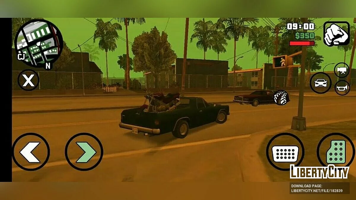 Möglichkeit, ein Motorrad zu transportieren / GTA San Andreas (iOS, Android)