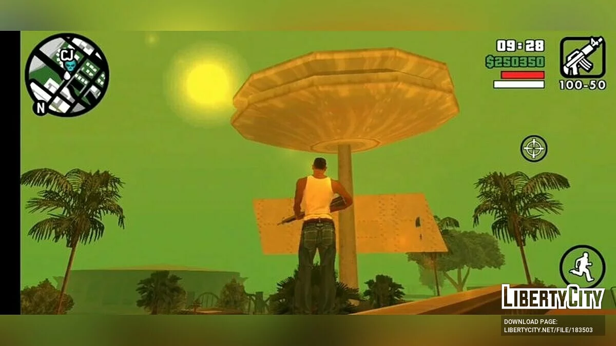 Літаюча тарілка на Grove Street / GTA San Andreas (iOS, Android)