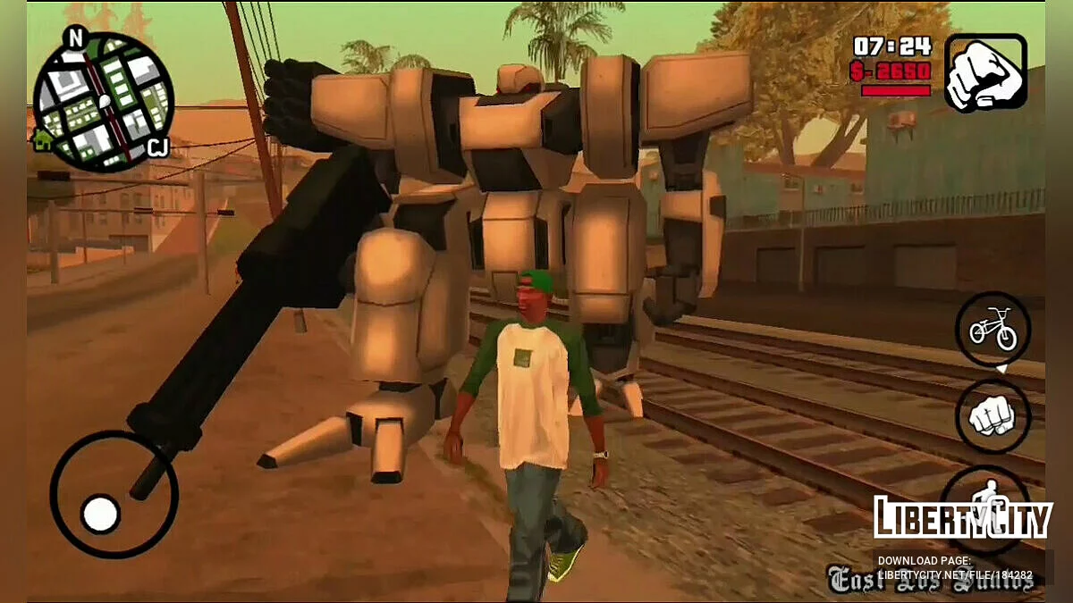روبوت ميكانيكي الإصدار 1.0 / GTA سان أندرياس (iOS، أندرويد)