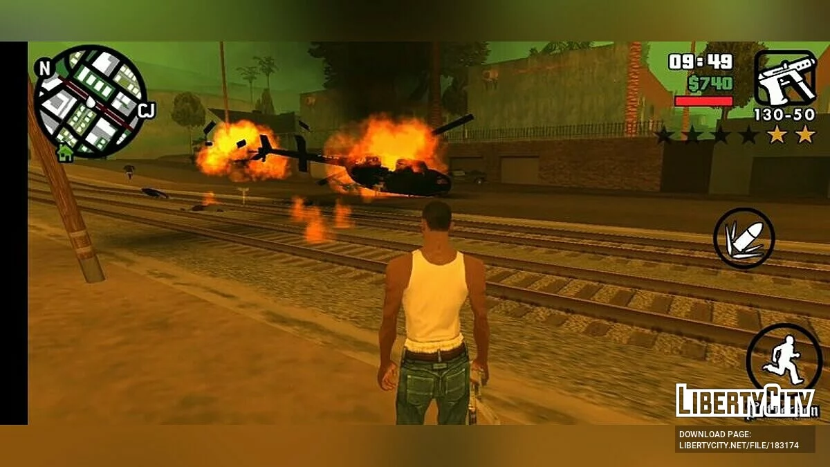 Blow up the helicopter / GTA San Andreas (iOS, Android)