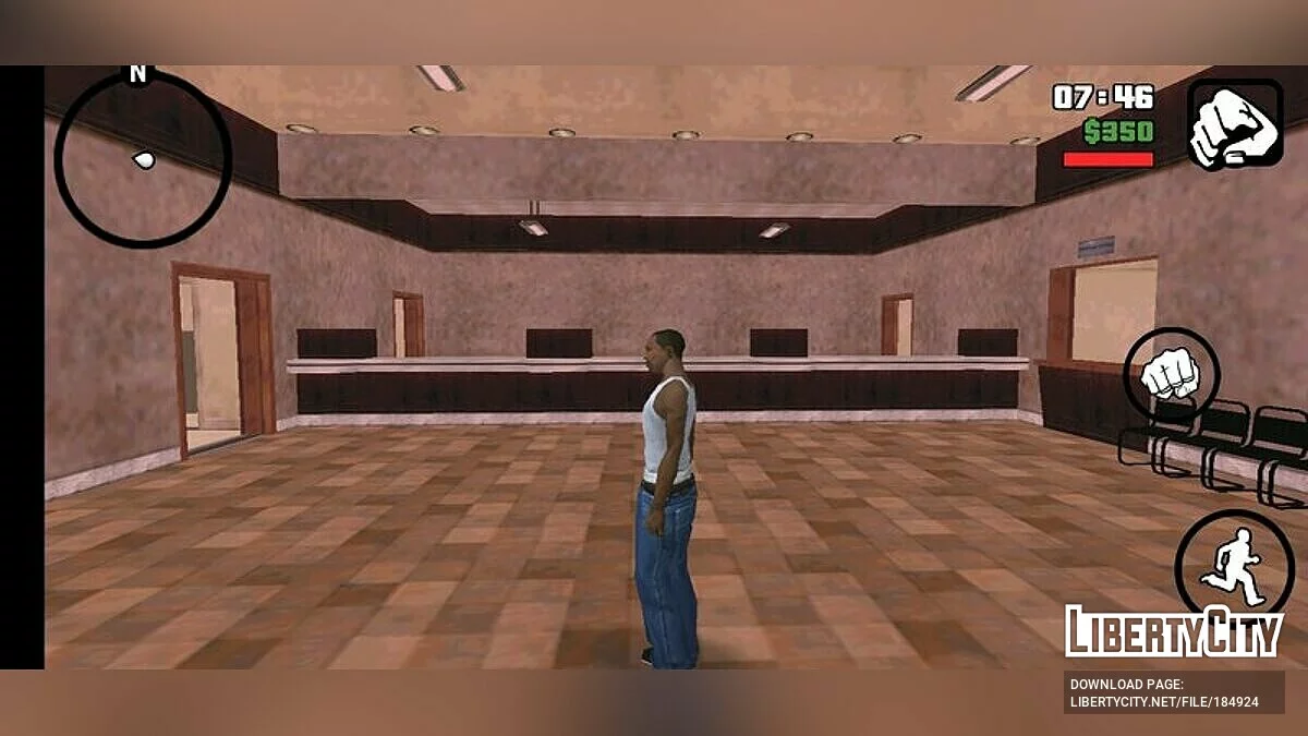 Entrée dans l'intérieur de la version bêta / GTA San Andreas (iOS, Android)