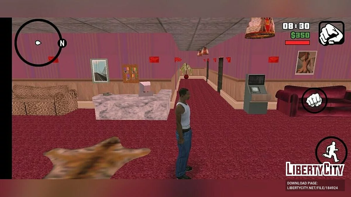 Entrée dans l'intérieur de la version bêta / GTA San Andreas (iOS, Android)