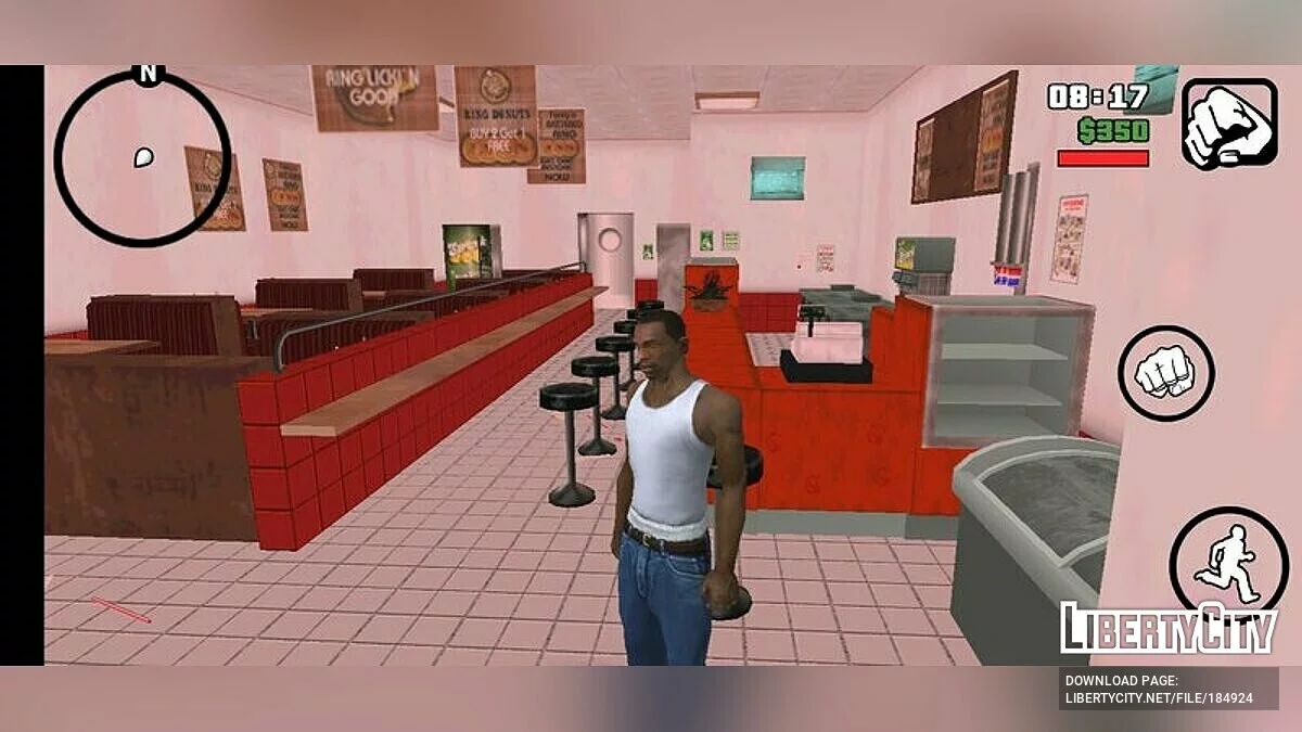 Entrée dans l'intérieur de la version bêta / GTA San Andreas (iOS, Android)