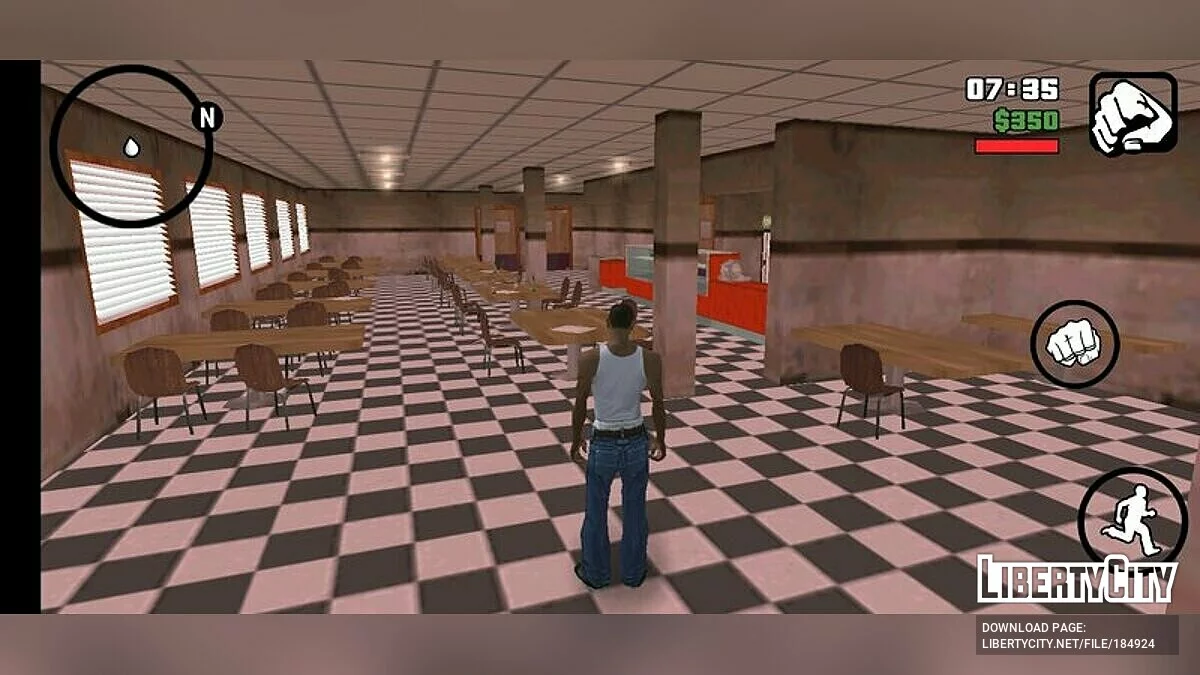 Entrée dans l'intérieur de la version bêta / GTA San Andreas (iOS, Android)