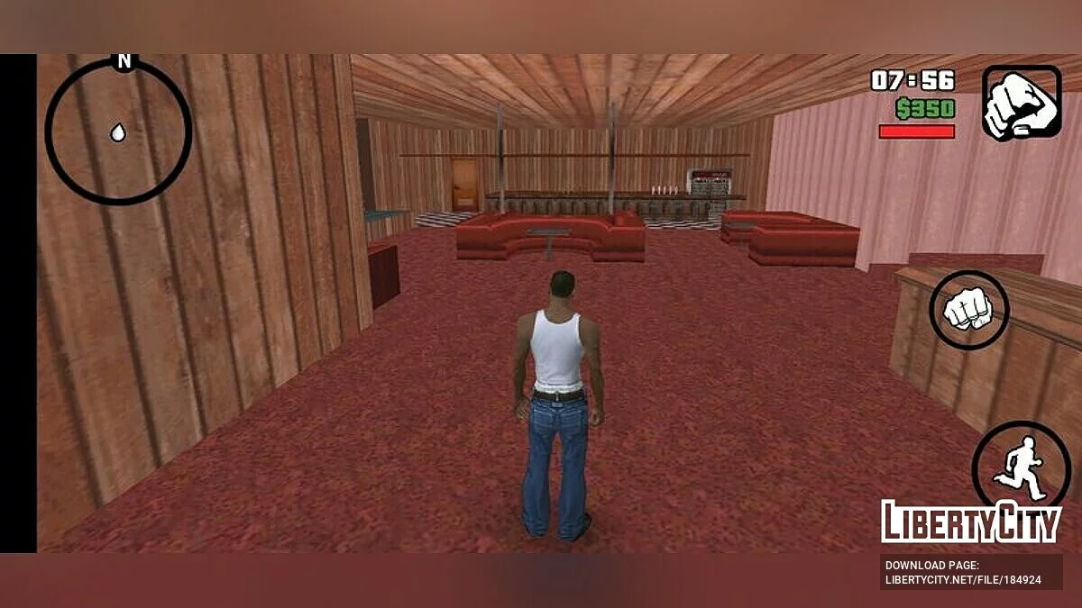 Entrée dans l'intérieur de la version bêta / GTA San Andreas (iOS, Android)