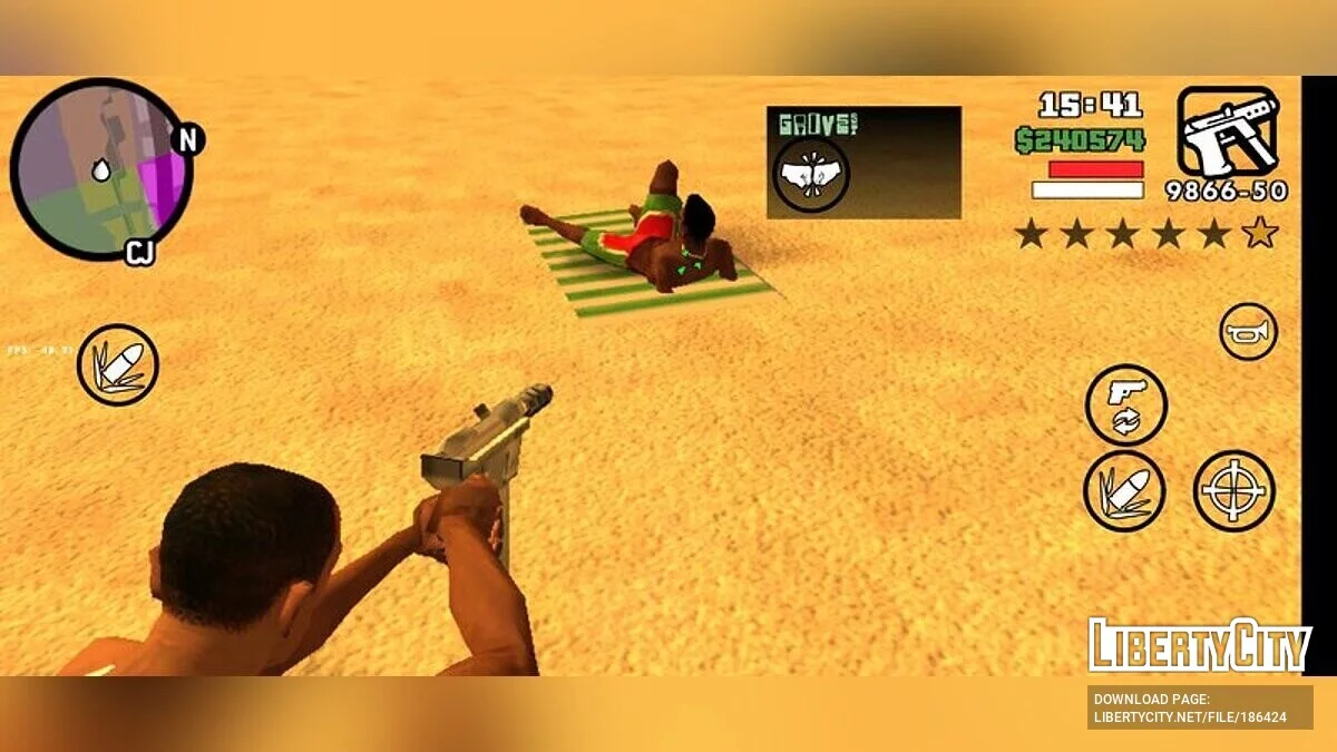 Sieben Passanten als Wachen anheuern / GTA San Andreas (iOS, Android)
