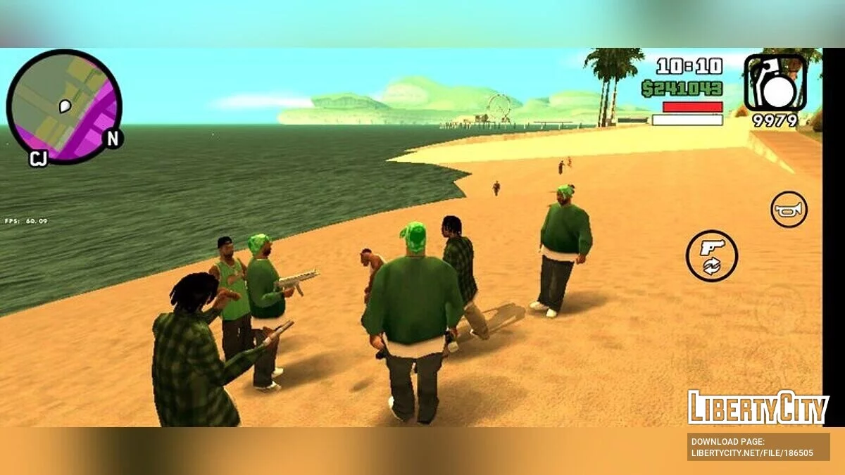 Set Weapons Gang Members / GTA San Andreas (iOS, Android)