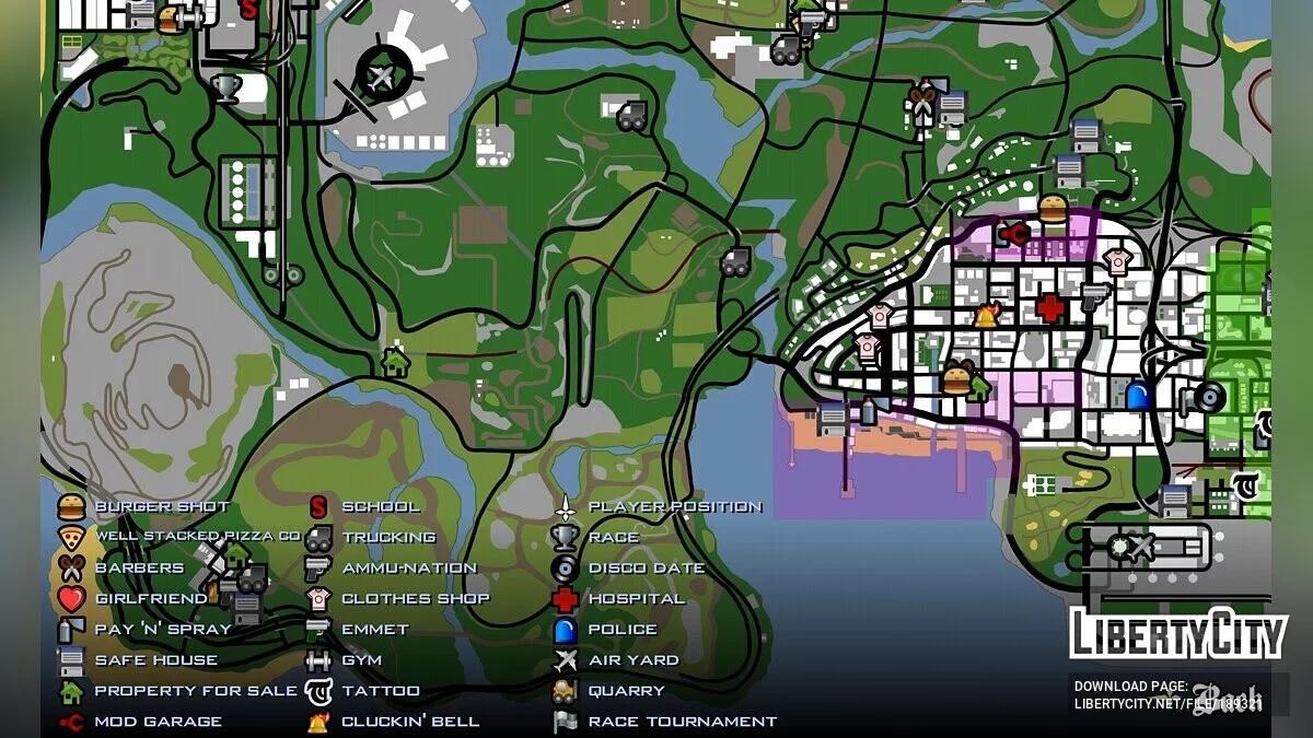 أيقونات أكثر للرادار / GTA سان أندرياس (iOS، أندرويد)