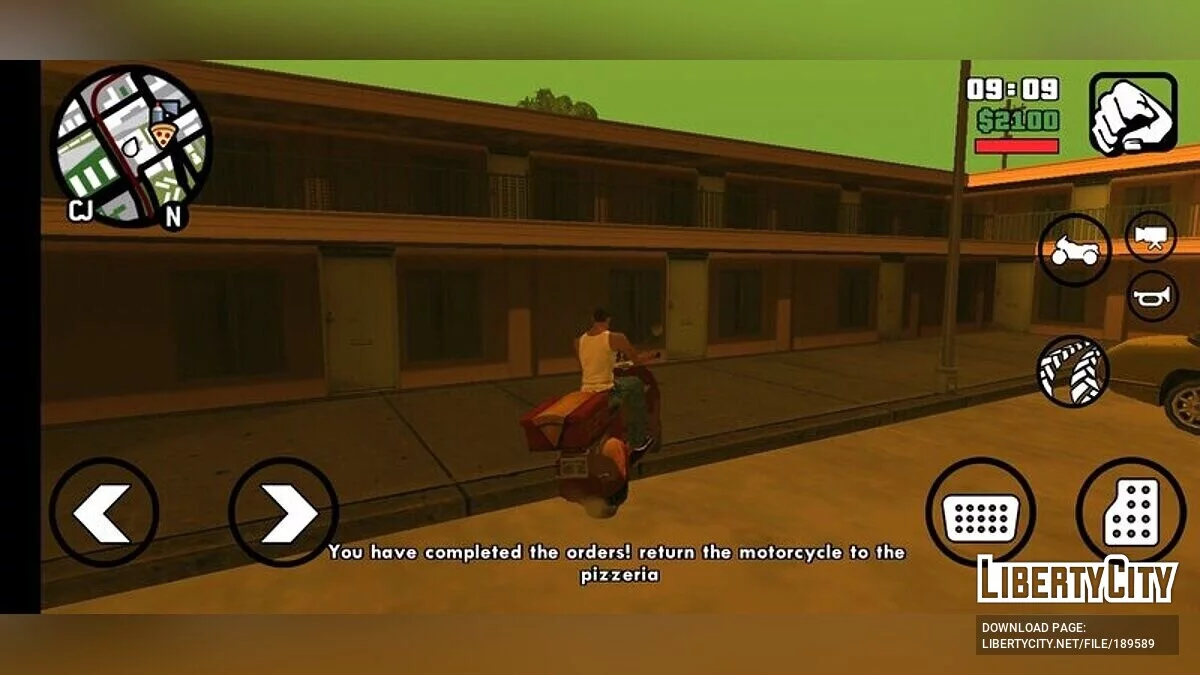 Pizza delivery man tasks / GTA San Andreas (iOS, Android)