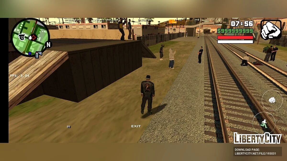 Pessoas atingidas por um trem / GTA San Andreas (iOS, Android)