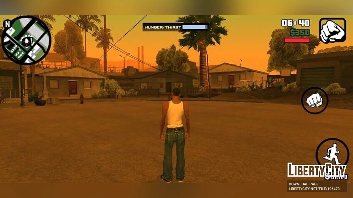 نظام الجوع والعطش / GTA سان أندرياس (iOS، أندرويد)