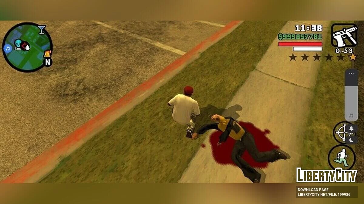 Новая анимация трупа пешехода / GTA San Andreas (iOS, Android)