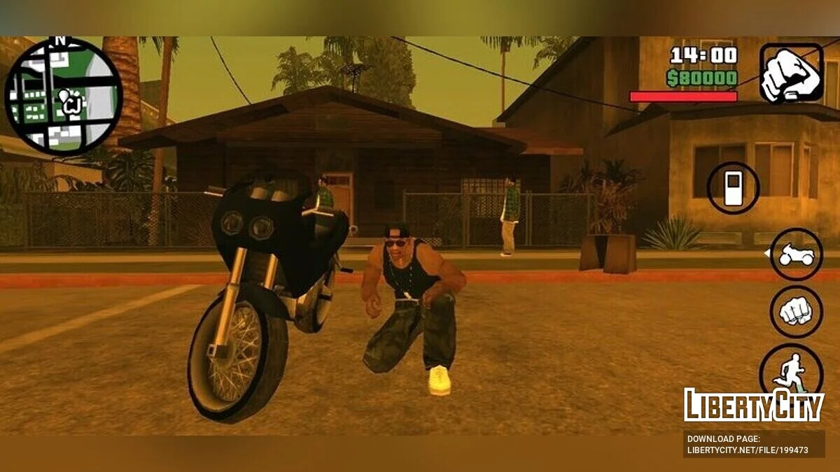 تدوير العجلات عند الخروج من السيارة / GTA سان أندرياس (iOS، أندرويد)
