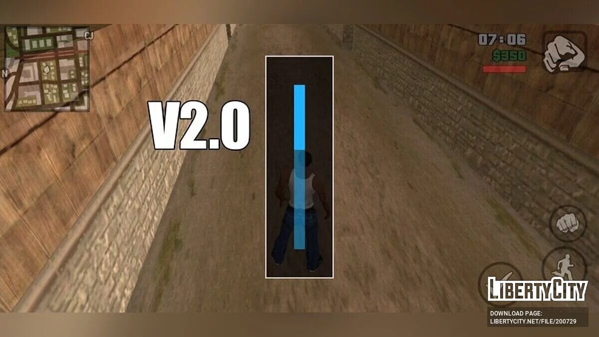 Прозорий ХУД та клавіші / GTA San Andreas (iOS, Android)