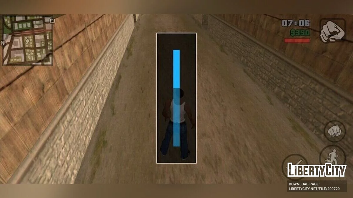 Прозорий ХУД та клавіші / GTA San Andreas (iOS, Android)